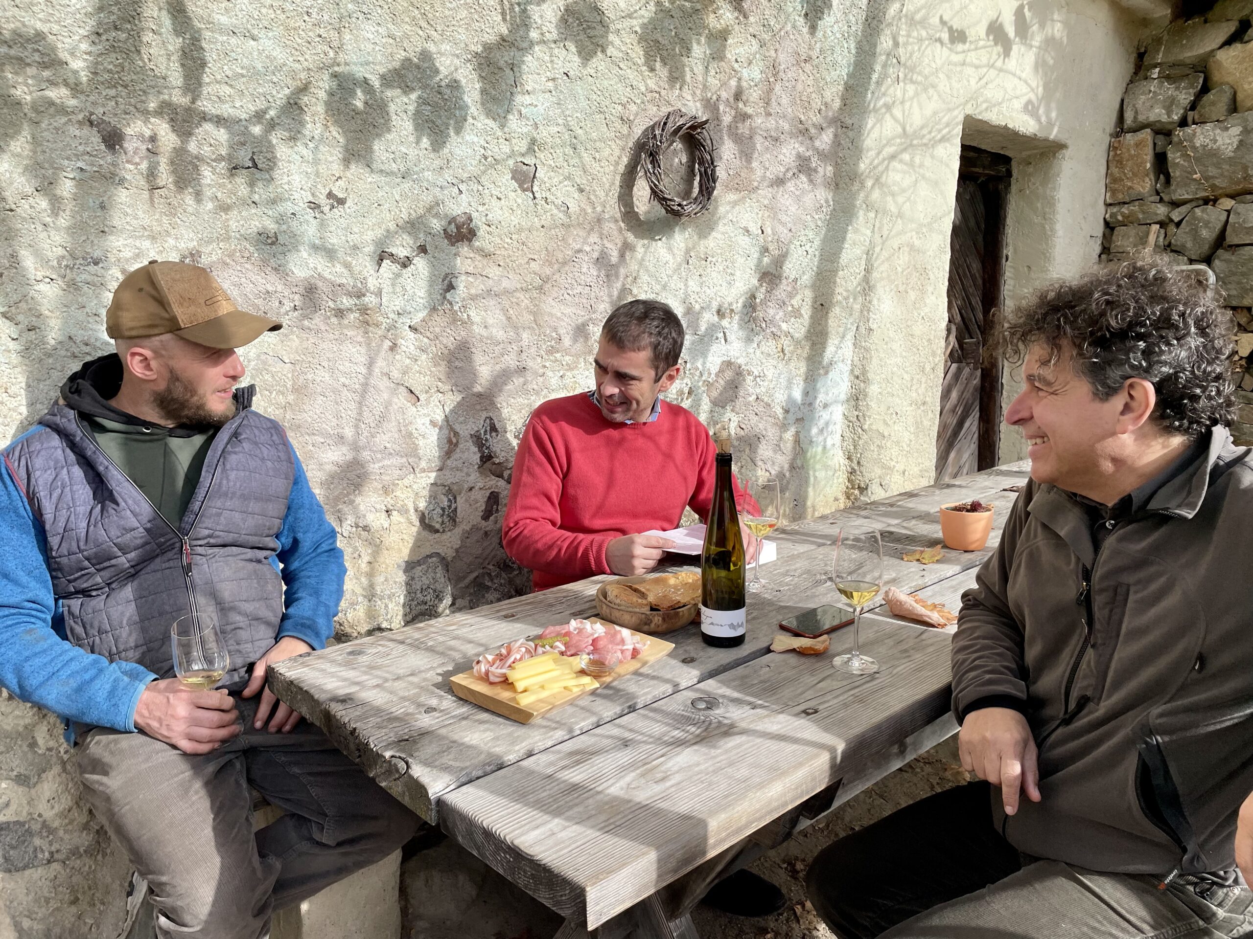 Assaggiando i vini Rielinger, con Matthias, Alessandro e Italo